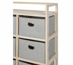 Le moins cher 😀 LINEA NATURA Commode 6 tiroirs LANA naturel/gris 🔔 -Linea Natura Soldes 2023 2099901446954 D