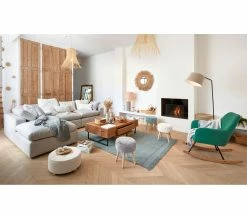 Sortie 👏 LINEA NATURA Pouf H. 40 cm JACOB Gris 🥰 -Linea Natura Soldes 2023 2099901450005 AMB9 217915