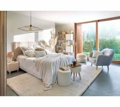 Le moins cher ✔️ LINEA NATURA Pouf H. 40 cm JACOB Blanc ✔️ -Linea Natura Soldes 2023 2099901450890 AMB2