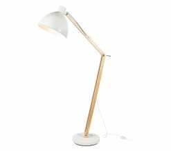 Acheter 💯 LINEA NATURA Lampadaire bois métal H.185 cm OSLO Blanc 🤩 -Linea Natura Soldes 2023 2099901451378 A