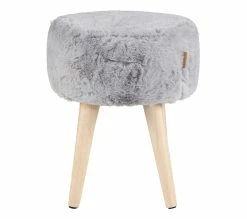 Meilleur prix 🛒 LINEA NATURA Pouf H. 40 cm JACOB Gris 🛒