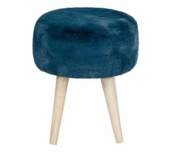 Meilleure vente 🎉 LINEA NATURA Pouf H. 40 cm JACOB Bleu 😀