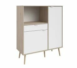 Coupon 😍 LINEA NATURA Desserte 2 portes 1 tiroir OLGA d&eacute;cor imitation ch&ecirc;ne ⭐ -Linea Natura Soldes 2023 3170720613815 Q