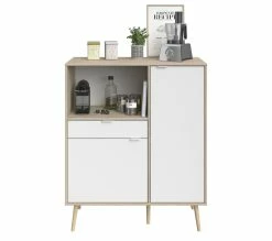 Coupon 😍 LINEA NATURA Desserte 2 portes 1 tiroir OLGA d&eacute;cor imitation ch&ecirc;ne ⭐ -Linea Natura Soldes 2023 3170720613815 Z2