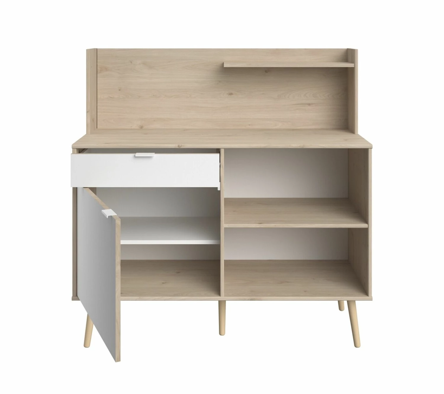 Top 10 💯 LINEA NATURA Buffet bas 1 porte 1 tiroir OLGA décor imitation chêne 😍 6 Top 10 💯 LINEA NATURA Buffet bas 1 porte 1 tiroir OLGA décor imitation chêne 😍 – Image 4