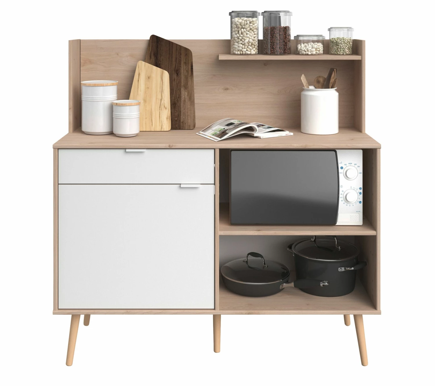 Top 10 💯 LINEA NATURA Buffet bas 1 porte 1 tiroir OLGA décor imitation chêne 😍 8 Top 10 💯 LINEA NATURA Buffet bas 1 porte 1 tiroir OLGA décor imitation chêne 😍 – Image 6