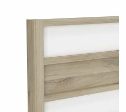 Nouveau 🎉 LINEA NATURA Lit 140x190 cm HEVA imitation chêne et blanc 🎁 -Linea Natura Soldes 2023 3397701861106 D