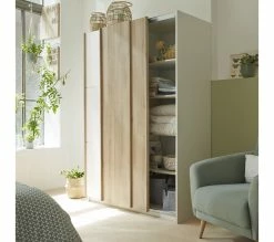 De gros 🎉 LINEA NATURA Armoire 2 portes coulissantes L.140 cm HEVA imitation chêne et blanc 😉 19 De gros 🎉 LINEA NATURA Armoire 2 portes coulissantes L.140 cm HEVA imitation chêne et blanc 😉 -Linea Natura Soldes 2023 3397701861113 AMB2