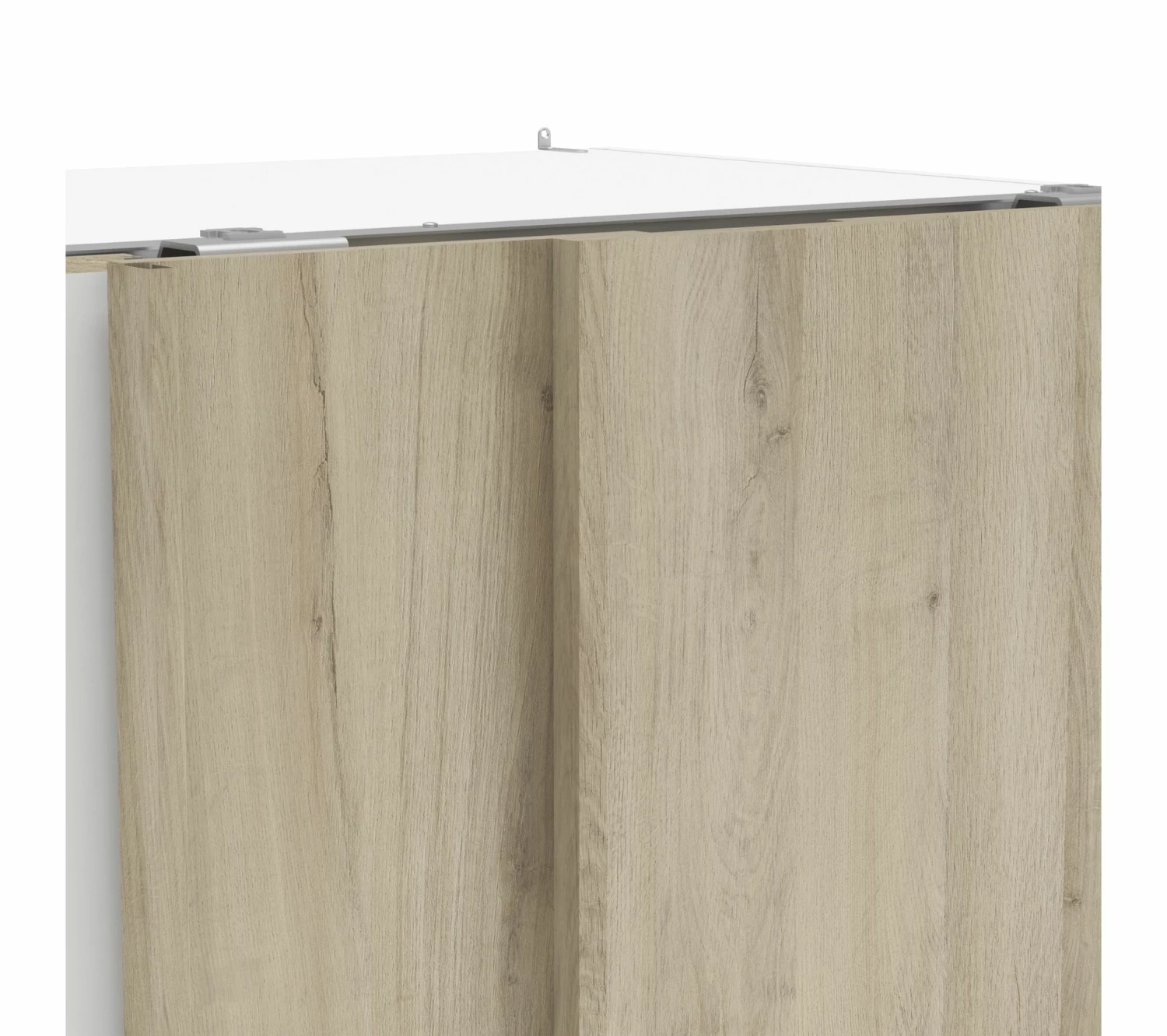 De gros 🎉 LINEA NATURA Armoire 2 portes coulissantes L.140 cm HEVA imitation chêne et blanc 😉 6 De gros 🎉 LINEA NATURA Armoire 2 portes coulissantes L.140 cm HEVA imitation chêne et blanc 😉 – Image 4