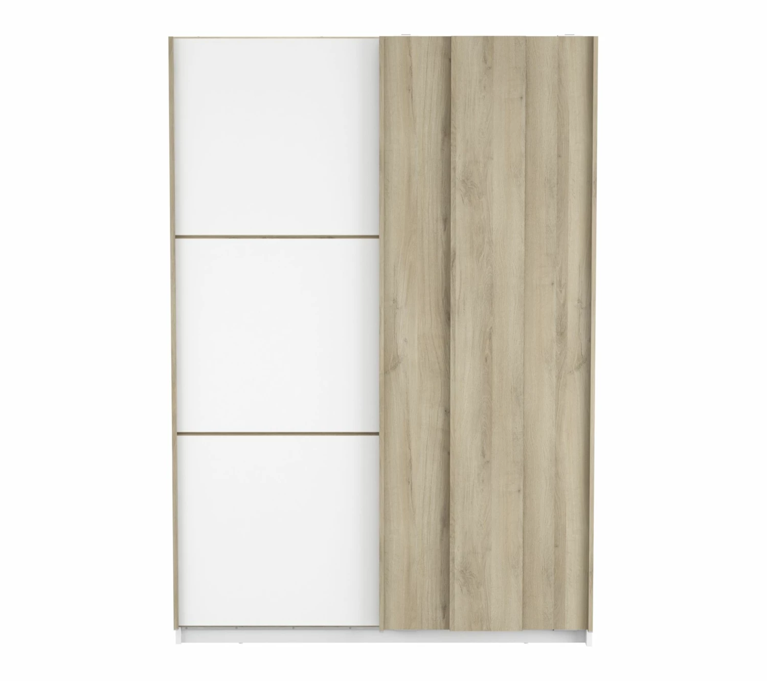 De gros 🎉 LINEA NATURA Armoire 2 portes coulissantes L.140 cm HEVA imitation chêne et blanc 😉 4 De gros 🎉 LINEA NATURA Armoire 2 portes coulissantes L.140 cm HEVA imitation chêne et blanc 😉 – Image 2