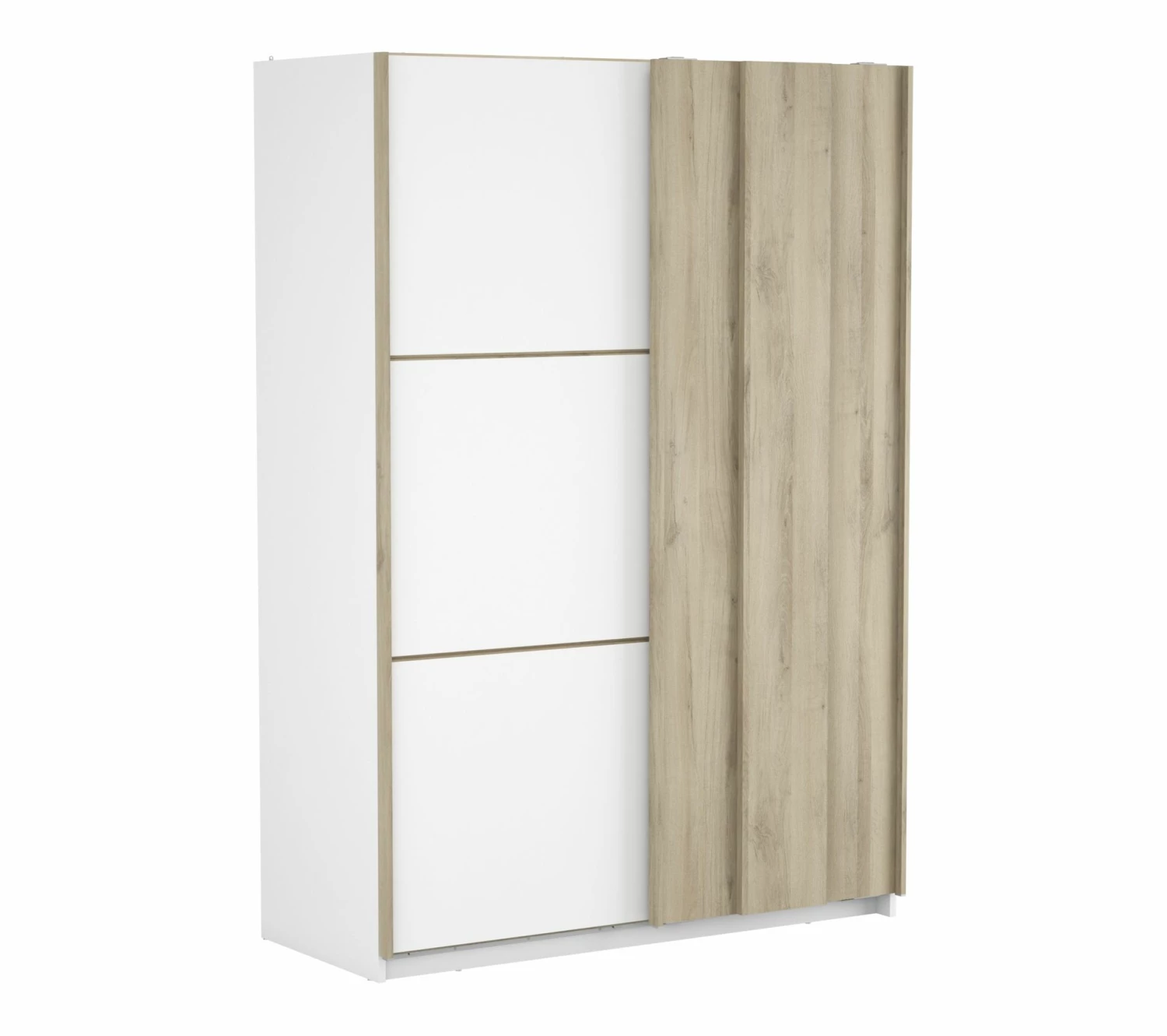 De gros 🎉 LINEA NATURA Armoire 2 portes coulissantes L.140 cm HEVA imitation chêne et blanc 😉 5 De gros 🎉 LINEA NATURA Armoire 2 portes coulissantes L.140 cm HEVA imitation chêne et blanc 😉 – Image 3