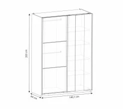 De gros 🎉 LINEA NATURA Armoire 2 portes coulissantes L.140 cm HEVA imitation chêne et blanc 😉 17 De gros 🎉 LINEA NATURA Armoire 2 portes coulissantes L.140 cm HEVA imitation chêne et blanc 😉 -Linea Natura Soldes 2023 3397701861113 Z1