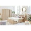 Meilleure affaire ⌛ LINEA NATURA Lit 140x190 cm avec tablettes réversibles ESCALE imitation chêne 😉 -Linea Natura Soldes 2023 3480940293699 AMB1