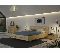 De gros ⭐ LINEA NATURA Lit 140x190 cm CONFIDENCE imitation chêne ⌛ -Linea Natura Soldes 2023 3483600962270 AMB3