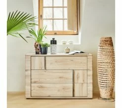 Tout neuf ⭐ LINEA NATURA Commode 3 tiroirs CONFIDENCE imitation chêne ⌛