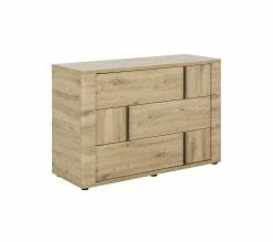Tout neuf ⭐ LINEA NATURA Commode 3 tiroirs CONFIDENCE imitation chêne ⌛ -Linea Natura Soldes 2023 3483600962379 Q