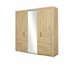 Coupon 🎁 LINEA NATURA Armoire 3 portes L.220 cm CONFIDENCE imitation chêne 😀 -Linea Natura Soldes 2023 3483600962546 P