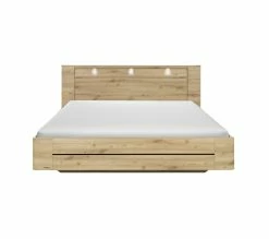 Meilleure vente ⌛ LINEA NATURA Lit 160x200 cm CONFIDENCE imitation chêne 😍 -Linea Natura Soldes 2023 3483600967848 Z2