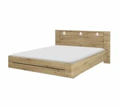 Meilleure vente ⌛ LINEA NATURA Lit 160x200 cm CONFIDENCE imitation chêne 😍 -Linea Natura Soldes 2023 3483600967848 Z4