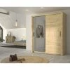 Acheter 😍 LINEA NATURA Armoire 2 portes coulissantes L.191 cm CONFIDENCE imitation chêne 😉 -Linea Natura Soldes 2023 3483600980052 AMB1