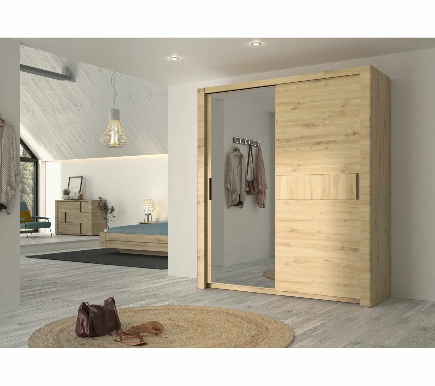 Acheter 😍 LINEA NATURA Armoire 2 portes coulissantes L.191 cm CONFIDENCE imitation chêne 😉 3 Acheter 😍 LINEA NATURA Armoire 2 portes coulissantes L.191 cm CONFIDENCE imitation chêne 😉