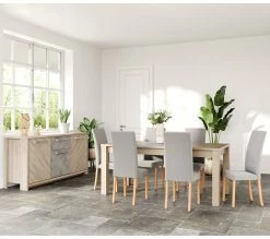 Remise 🎉 LINEA NATURA Chaise tissu AGATHE gris ✨ -Linea Natura Soldes 2023 3877000686636 AMB3D 168659