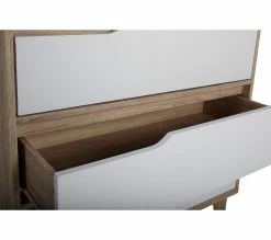 Tout neuf ⭐ LINEA NATURA Commode 3 tiroirs Nordic imitation chêne et blanc ⭐ -Linea Natura Soldes 2023 4894223196123 Z3