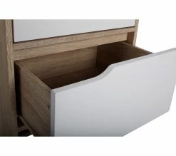 Meilleur prix 👍 LINEA NATURA Chiffonnier 5 tiroirs Nordic imitation chêne et blanc 🎉 -Linea Natura Soldes 2023 4894223196147 Z2