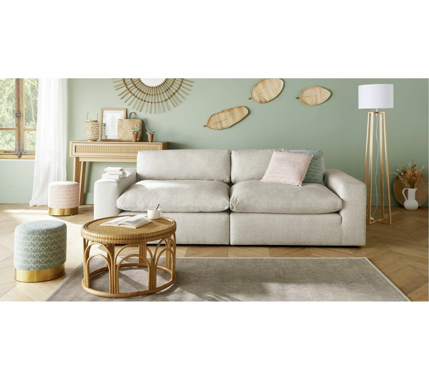 Le moins cher 👍 LINEA NATURA Canapé 4 places plume FEATHER tissu sable 🤩 3 Le moins cher 👍 LINEA NATURA Canapé 4 places plume FEATHER tissu sable 🤩