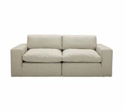 Promo ⭐ LINEA NATURA Canapé 3 places plume FEATHER tissu sable 🛒 -Linea Natura Soldes 2023 4894223218351 F