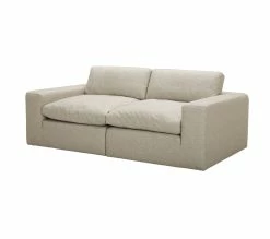 Promo ⭐ LINEA NATURA Canapé 3 places plume FEATHER tissu sable 🛒 -Linea Natura Soldes 2023 4894223218351 P