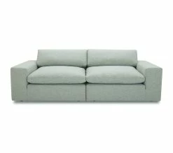 Grosses soldes 🥰 LINEA NATURA Canap&eacute; 4 places plumes FEATHER tissu vert deau 😉 -Linea Natura Soldes 2023 4894223223621 F