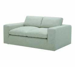 De gros 💯 LINEA NATURA Canap&eacute; 2 places plumes FEATHER tissu vert deau 🎉 -Linea Natura Soldes 2023 4894223225762 P