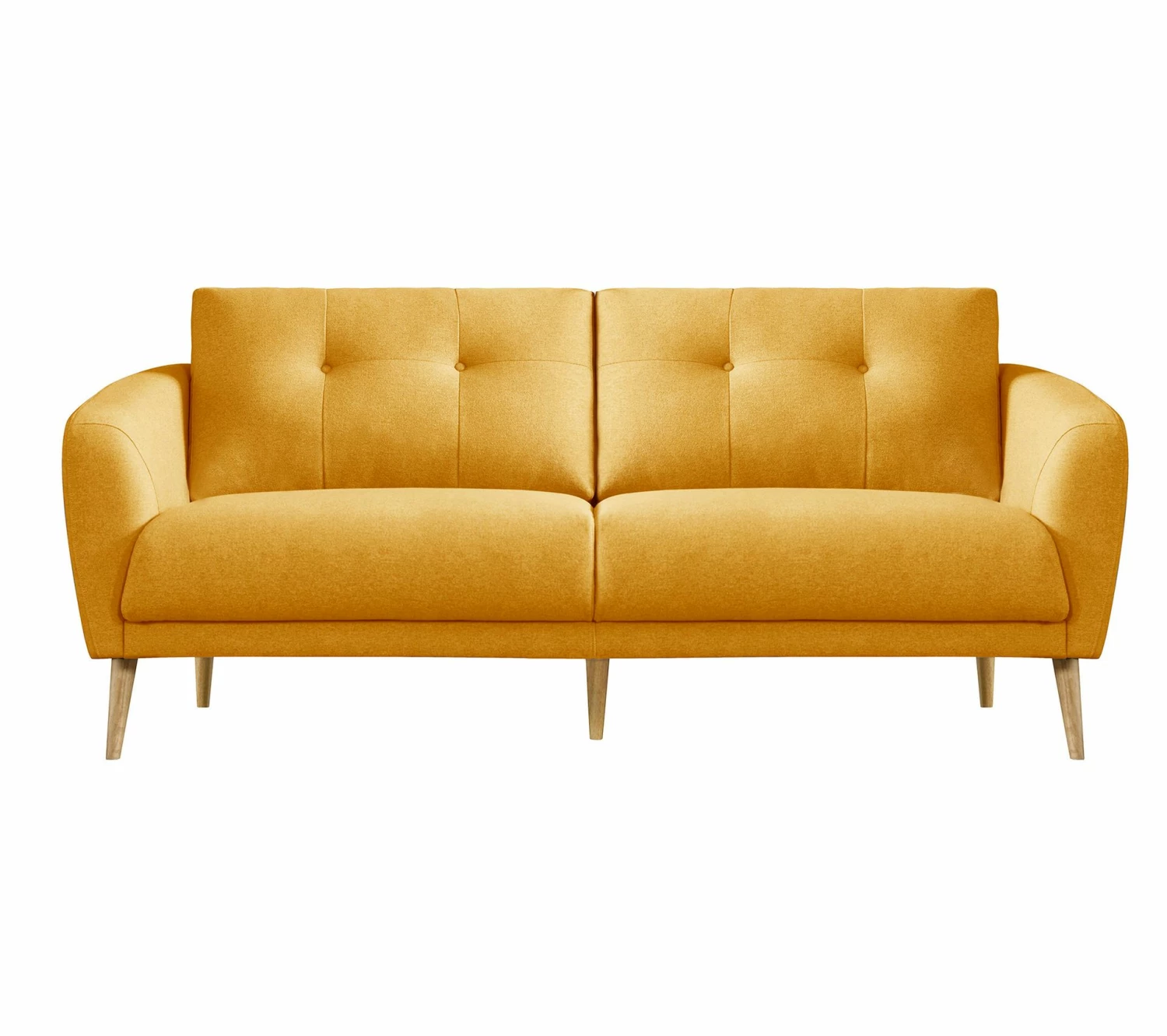 Vente flash ⌛ LINEA NATURA Canapé 3 places ZOE II tissu jaune ✨ 4 Vente flash ⌛ LINEA NATURA Canapé 3 places ZOE II tissu jaune ✨ – Image 2