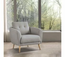 Grosses soldes 🥰 LINEA NATURA Fauteuil ZOE II tissu gris 😍