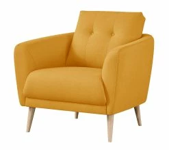 Sortie ✨ LINEA NATURA Fauteuil ZOE II tissu jaune 🔔 -Linea Natura Soldes 2023 4894223228657 P
