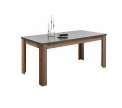 De gros 😍 LINEA NATURA Table L.180/200 + allonge ANVERS imitation chêne vieilli/ béton 👏 -Linea Natura Soldes 2023 5901730815825 A