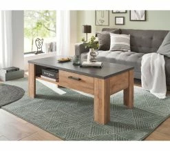 Top 10 🔔 LINEA NATURA Table basse 1 tiroir ANVERS imitation chêne vieilli/ béton 👍