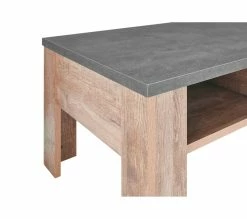 Top 10 🔔 LINEA NATURA Table basse 1 tiroir ANVERS imitation ch&ecirc;ne vieilli/ b&eacute;ton 👍 -Linea Natura Soldes 2023 5901730815832 D