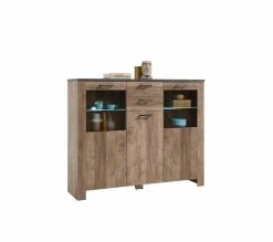 Acheter 🛒 LINEA NATURA Buffet haut L.172 ANVERS imitation chêne vieilli/ béton 🎉 -Linea Natura Soldes 2023 5901730931044 Z5