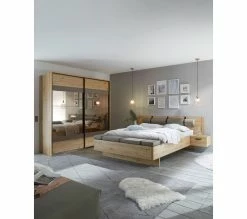 Vente flash 🤩 LINEA NATURA Armoire 2 portes coulissantes L.225 cm PRESTIGE imitation chêne artisan 👍 -Linea Natura Soldes 2023 5901738032088 AMB2