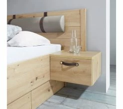 Acheter 🧨 LINEA NATURA Lit 140x190 cm chevets et banc int&eacute;gr&eacute;s PRESTIGE imitation ch&ecirc;ne artisan 🌟 -Linea Natura Soldes 2023 5901738032415 AMB4