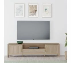 Tout neuf 😀 LINEA NATURA Meuble TV L.205,9 LEONITA imitation chêne 🧨
