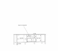 Offres 🎁 LINEA NATURA Meuble TV L.171 cm LEONITA imitation chêne ✔️ -Linea Natura Soldes 2023 5904767833404 Z9