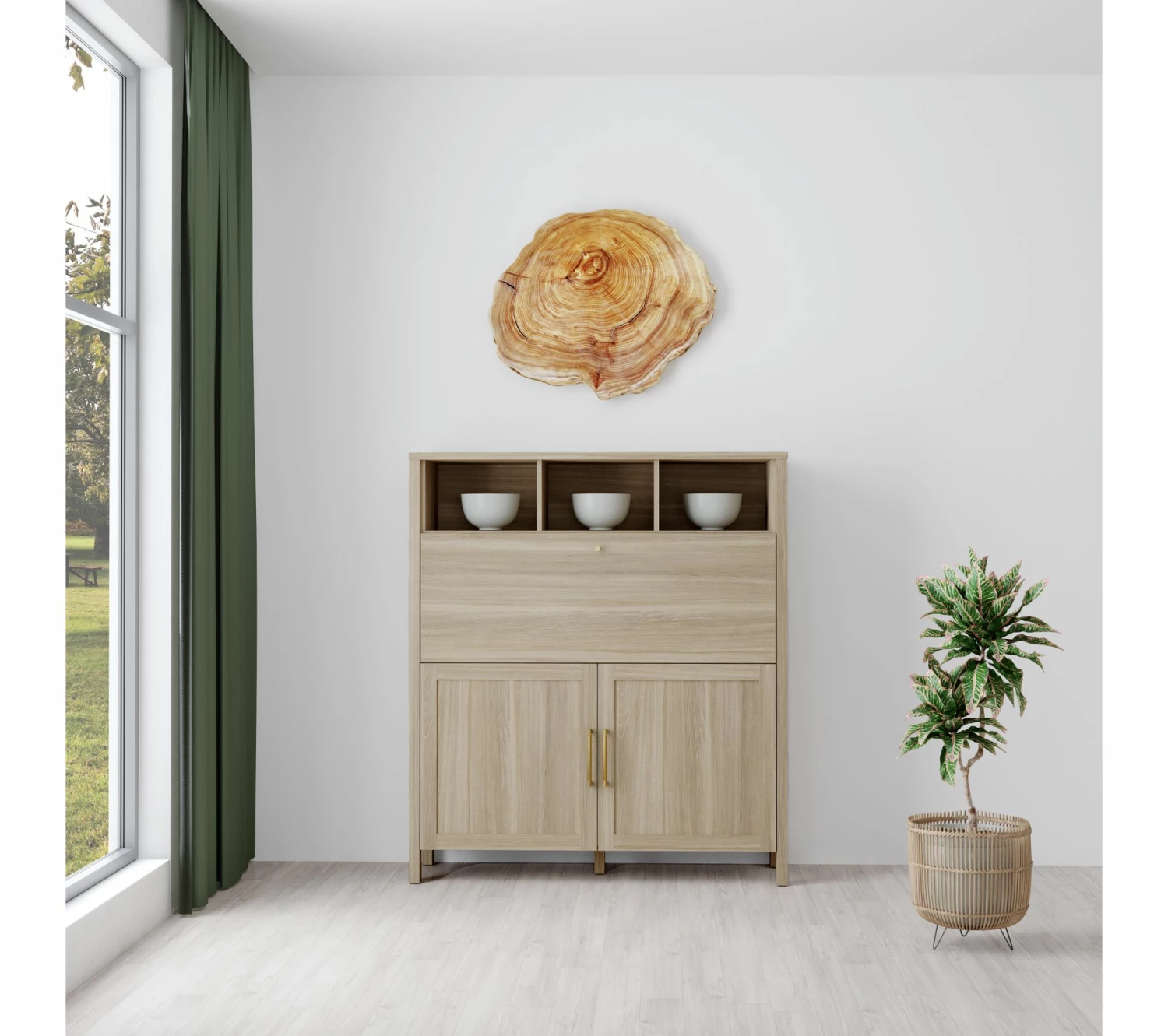 Meilleure vente ✔️ LINEA NATURA Buffet haut LEONITA imitation chêne 😀 3 Meilleure vente ✔️ LINEA NATURA Buffet haut LEONITA imitation chêne 😀