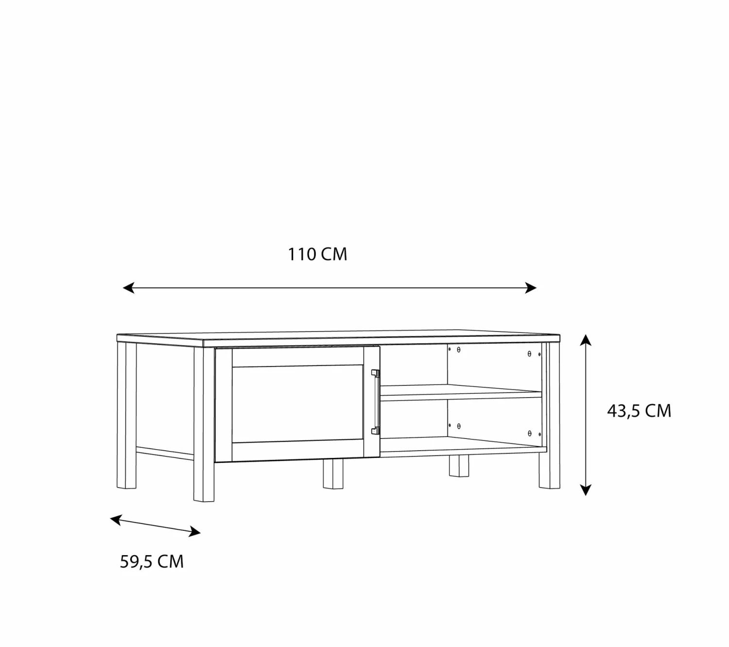 Meilleure vente 😉 LINEA NATURA Table basse LEONITA imitation chêne 🎁 10 Meilleure vente 😉 LINEA NATURA Table basse LEONITA imitation chêne 🎁 – Image 8