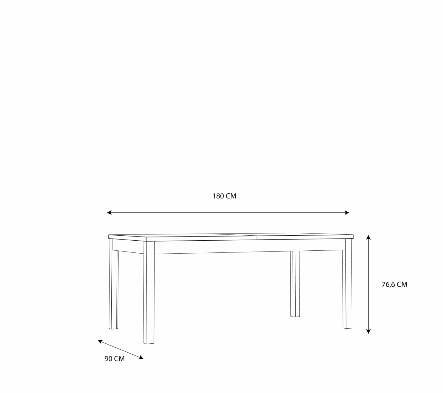 Tout neuf ✔️ LINEA NATURA Table L.180,4 cm + 1 allonge LEONITA imitation chêne 🌟 11 Tout neuf ✔️ LINEA NATURA Table L.180,4 cm + 1 allonge LEONITA imitation chêne 🌟 – Image 9