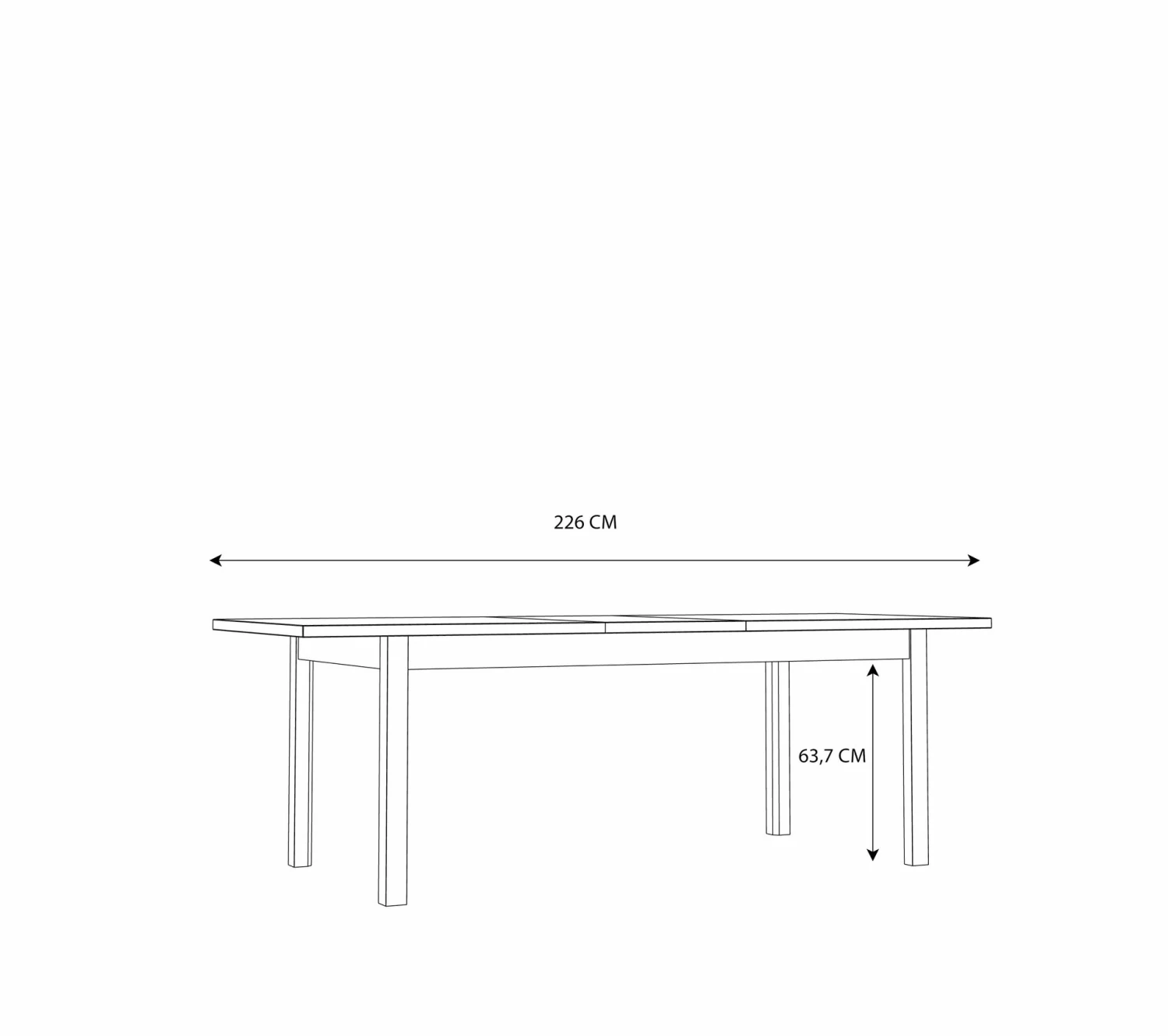 Tout neuf ✔️ LINEA NATURA Table L.180,4 cm + 1 allonge LEONITA imitation chêne 🌟 7 Tout neuf ✔️ LINEA NATURA Table L.180,4 cm + 1 allonge LEONITA imitation chêne 🌟 – Image 5