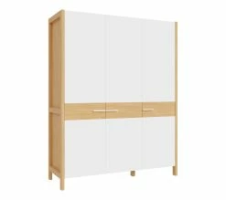 Grosses soldes 👏 LINEA NATURA Armoire 3 portes battante OMBRONE blanc et imitation chêne 😉 -Linea Natura Soldes 2023 5904767834043 Q