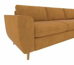 Acheter 👏 LINEA NATURA Canap&eacute; dangle convertible m&eacute;ridienne r&eacute;versible LAGO tissu Apache cognac 10 👍 -Linea Natura Soldes 2023 5907690908966 D